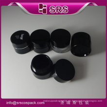 Acryl schwarz Plastik Kosmetik Container, Kosmetik Gläser schwarz 5g für Körperpflege und Großhandel Airless Jar Kosmetik-Container